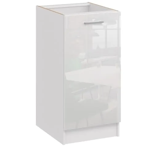 roe furniture Küchenunterschrank 45 cm Breite – Küchenschrank für Aufbewahrung – 45×82×44 cm – schmaler Unterschrank aus Holzwerkstoff, melaminbeschichtet