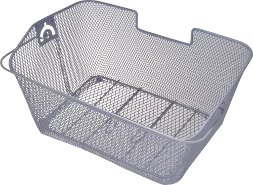 BIKE 46334 Fahrradkorb - 22 Liter silber - Korb De Luxe für die Gepäckträgermontage, stabiler Tragebügel und materialschonende Kunststoffbeschichtung. Ideal für den täglichen Einkauf oder Ausflüge.