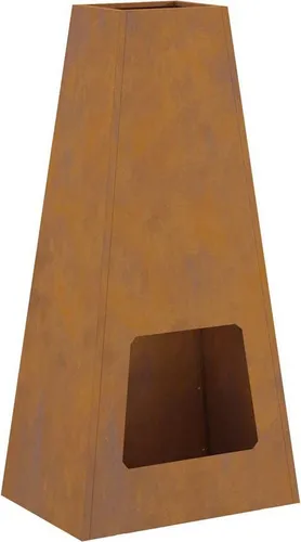 vidaXL Feuerstelle 50x35x100 cm aus Cortenstahl - Moderne Pyramidenfeuerstelle für den Garten oder Balkon, aus rostbeständigem Cortenstahl, robust und wetterfest, ideal für unvergessliche Abende im Freien.