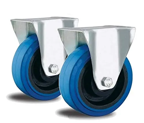 Bockrollen 80mm für empfindliche Güter Reifen aus Blue Wheel, Felge aus Nylon 2