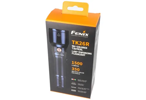 Fenix TK26R LED Taschenlampe – 1500 Lumen & 347 Meter Leuchtweite - Hochleistungs-Taschenlampe mit 1500 Lumen und bis zu 347 Meter Reichweite. Ideal für Outdoor-Aktivitäten und den täglichen Gebrauch. Kompakt und robust für zuverlässige Nutzung.