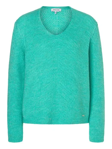 MORE&MORE Rundhalspullover kuscheliger Rippstrickpullover