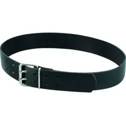 Ledergürtel CARSTEN, Doppeldorn, schwarz, Gr.115 - Hochwertiger Gürtel aus schwarzem Rindleder mit breiter Doppeldornschnalle, ideal für einen eleganten Look und perfekte Passform.