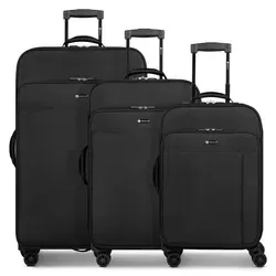 CHECK.IN® Trolleyset Sevilla 2.0 – 3-teiliges Kofferset mit 4 Rollen - Koffer Set aus strapazierfähigem Polyester, inkl. Wäschefach und Zahlenschloss für sichere Reisen. Ideal für stilvolle und praktische Transporte.