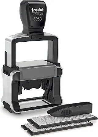 trodat Stempel Professional Typom 4.0 mit schwarzem Kissen - Stempel für professionelle Anwendungen, langlebig und mit präziser Abdruckqualität für Büro und Gewerbe.