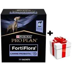 PURINA PVD FortiFlora Dog - 30 Beutel Nahrungsergänzungsmittel, unterstützt gesunde Darmfunktion und enthält Überraschung für den Hund