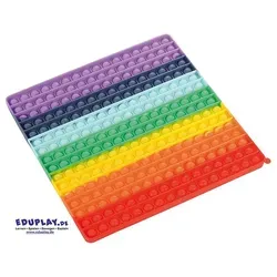 EDUPLAY 120739 Motorik-Drück-Brett Regenbogen 30 cm