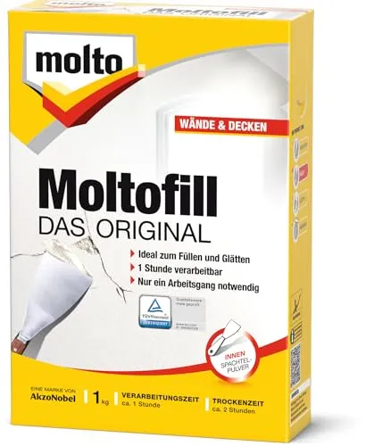 Molto Moltofill Spachtelpulver Innen, das Original, weiß, 5kg