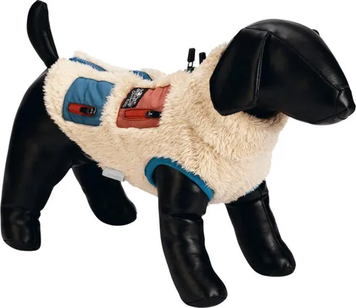 Beeztees Hundemantel Teddy beige - Winterjacke für Hunde, kuschelig warm und perfekt für kalte Tage in Größe 20cm