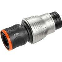 Gardena Premium Wasserstop 19 mm (3/4 Zoll) - Aquastop für schnellen Gerätewechsel, mit Knickschutz und frostsicherem Design