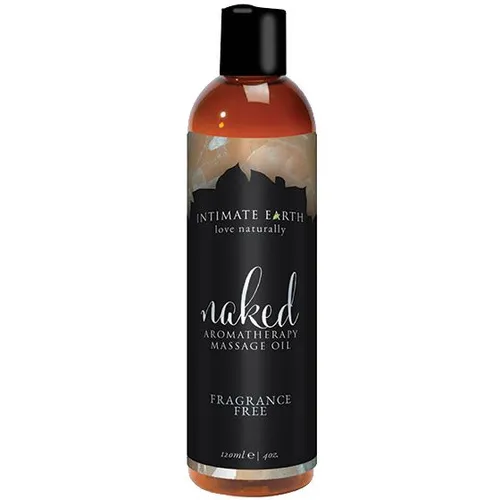 Intimate Earth *Naked* (Fragrance Free) Massageöl - Gleitmittel für empfindliche Haut, vegan und ohne Duftstoffe. Ideal für entspannende Ganzkörpermassagen und auch im Wasser anwendbar.