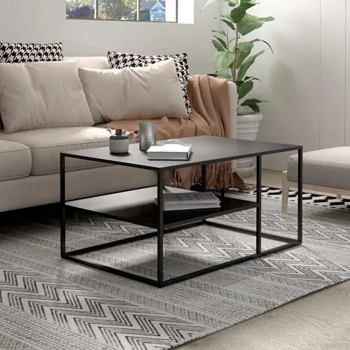 Couchtisch Domino, schwarz, 60x45 cm von en.casa