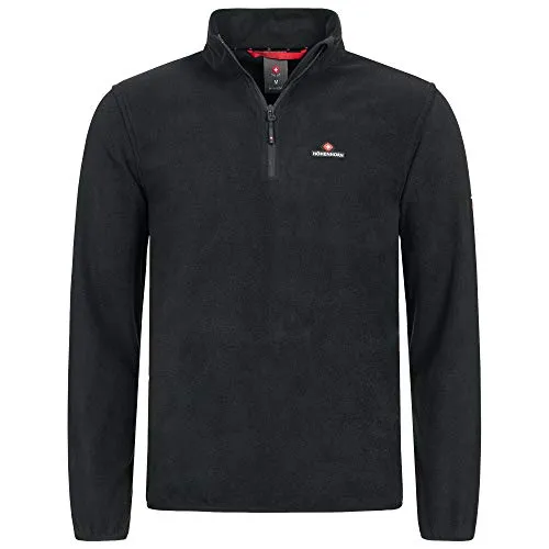 Höhenhorn 31R45 Skyja Herren Fleece Pullover Schwarz Gr. 3XL - Outdoor Fleecejacken für Herren, warm und bequem, ideal für kühle Tage und vielseitig für Aktivitäten wie Wandern oder Skifahren.