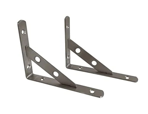 Schwerlast Regal Konsole Edelstahl Regalträger Regalhalter Regalwinkel Regal 150x115mm Regalstützen Montagewinkel Wandhalterung Konsole zur Wandbefestigung 90 Grad Winkel 2 Stück