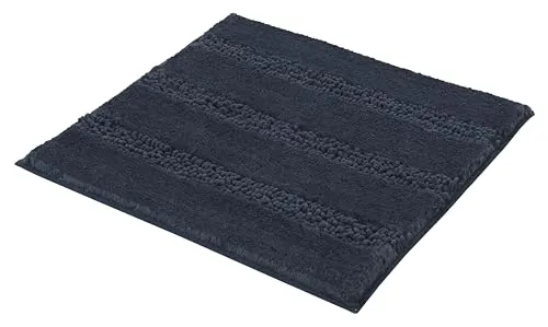 Kleine Wolke Badteppich 60x60cm, Navy - Badematte aus 100% Polyester, maschinenwaschbar und trocknergeeignet, mit rutschhemmender Beschichtung für mehr Sicherheit im Bad.