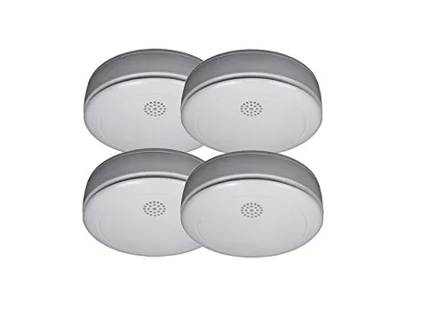 4er SET Rauchmelder mit 10 Jahres Batterie – VdS Zertifiziert - Rauchmelder-Set mit 10 Jahren Lithium-Batterie und Stummschaltfunktion, ideal für höchste Sicherheit in Ihrem Zuhause.