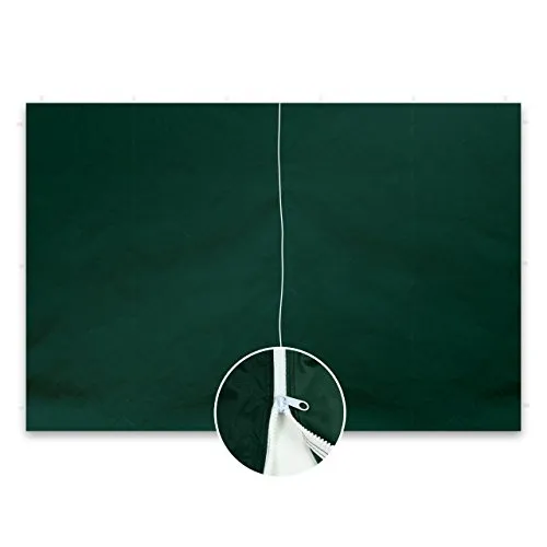 Nexos 2 Stück Seitenwände Seitenteile ohne Fenster mit Reißverschluss für Falt-Pavillon – 298 x 216 cm/PE 180 g/m² – hochwertig – Farbe wählbar (Grün)