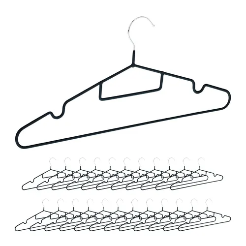 Kleiderbügel Shirtbügel Hemdbügel Wäschebügel Bügel gummiert rutschfest 24er Set