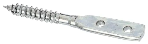 Alberts 213473 Flechtzaunhalter | Blattschraubenform | galvanisch verzinkt, dickschichtpassiviert | Gesamtlänge 77 mm