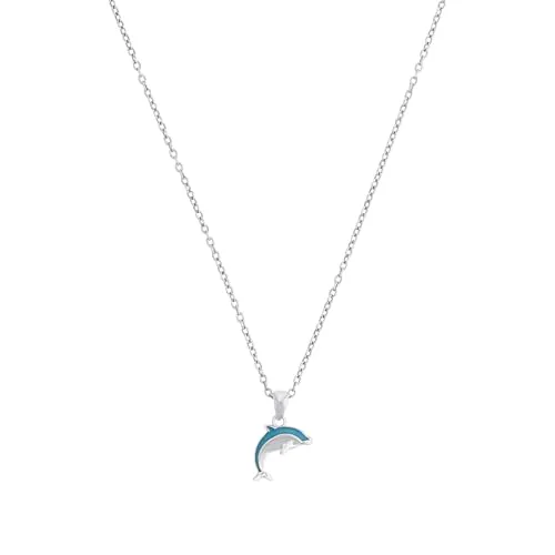 Prinzessin Lillifee Silberkette mit Delphin-Anhänger 2039764 - Halskette mit zauberhaftem Delphin-Anhänger, perfekt für kleine Prinzessinnen und ein ideales Geschenk für besondere Anlässe.