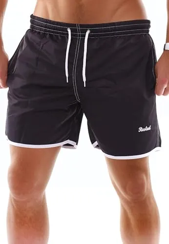 Reslad Badehose Herren Schnelltrocknend - Ideal für Strand & Surfer - Badehosen für Herren: Schnelltrocknende Badeshorts mit Mesh-Futter, perfekt für Schwimmen, Strand und Sport. Vielseitig einsetzbar für jeden Anlass!