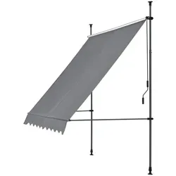 pro.tec Klemmmarkise Stem - Balkonmarkise ohne Bohren 150 x 120 cm - Markisen, flexible Klemmmarkise mit innovativer Montage ohne Bohren und anpassbarem Neigungswinkel für optimalen Sonnenschutz.