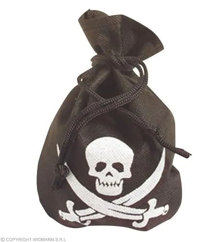 W WIDMANN MILANO Party Fashion, gewagtes Piratentasche mit ikonischem Totenkopf, aus strapazierfähigem Polyester, praktische Maße, vielseitig für alle Anlässe