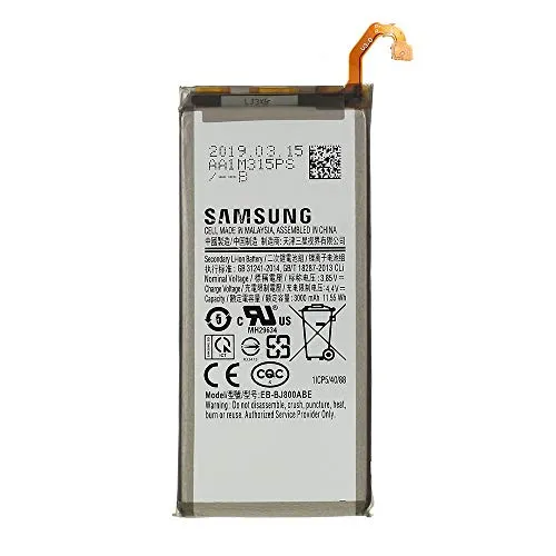 MOVILSTORE Interner Akku EB-BJ800ABE, 3000 mAh, kompatibel mit Samsung Galaxy J8 (J810/2018), OEM, 3,85 V, 3000 mAh, EB-BJ800ABE, Li-Ion-Akku, kompatibel mit Samsung Galaxy J8 (J810/2018)