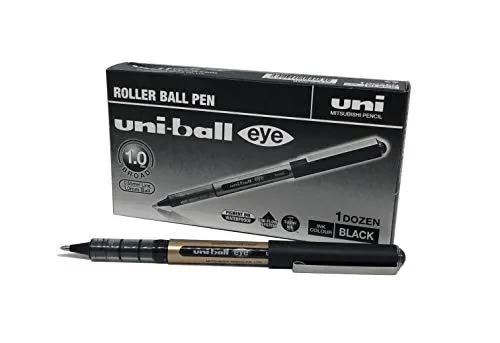 uni-ball Eye Broad UB-150-10 Tintenroller, 1 mm Spitze, schwarze Tinte, 12 Stück