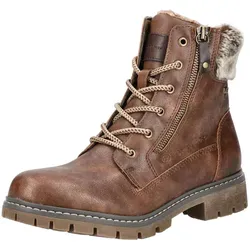 Tom Tailor Damen Stiefelette 4290830020, Rust, 37 EU - Wanderschuhe mit robustem Fellkragen, ideal für Outdoor-Aktivitäten und stilvolle Abenteuer.