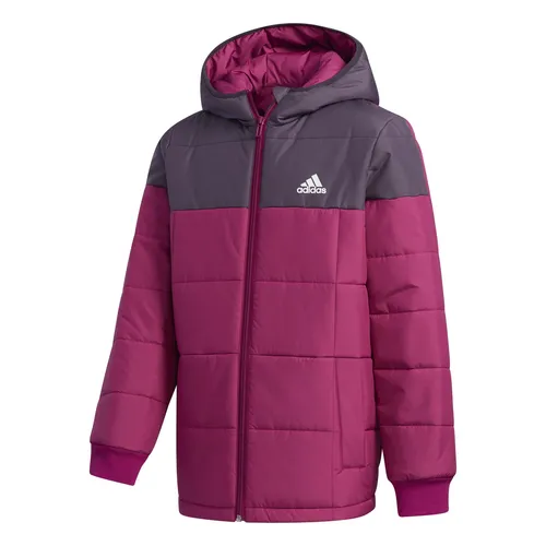 adidas Performance Outdoorjacke für Mädchen - Übergangsjacke mit Padding in Magentarot - Funktionsjacken für kalte Tage mit wärmender Isolation, durchgehendem Reißverschluss und Kapuze, ideal für aktive Kids bei jedem Wetter.