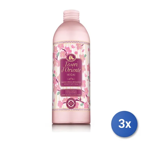 3x Tesori D'Oriente Bad 500 Ml Ikigai Kirschblüten