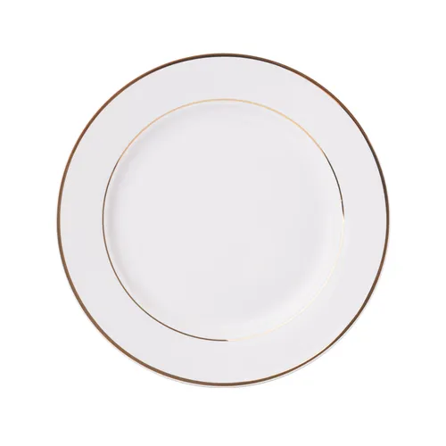 Dessertteller Porzellan Teller Aura Gold Geschirr Servierteller Desserts 19 cm