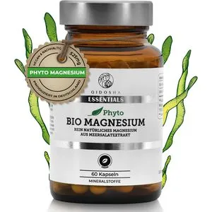 Qidosha Magnesium Phyto 60 Kapseln, BIO, Magnesium aus Meersalatextrakt, 525mg