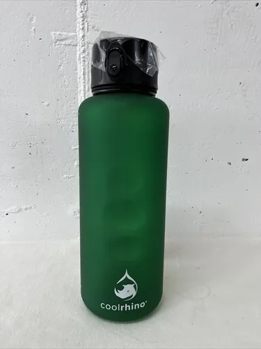 C12 - coolrhino Trinkflasche - 1,5L Wasserflasche Sportflasche - grün - Neu