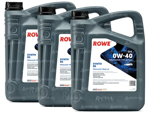 Liter (3x5L) ROWE HIGHTEC SYNTH RS SAE 0W-40 Motoröl Vollsynthetisch 15