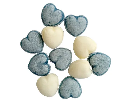 Eduard Edel Süßigkeit, Edel weiß blaue Herzbonbons mit Eis und Heidelbeergeschmack 150g