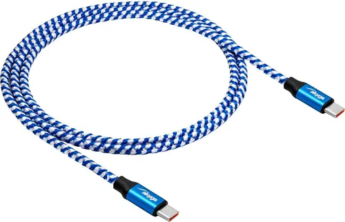 Akyga AK-USB-37, 1 m, USB C, USB C, USB 2.0, Blau