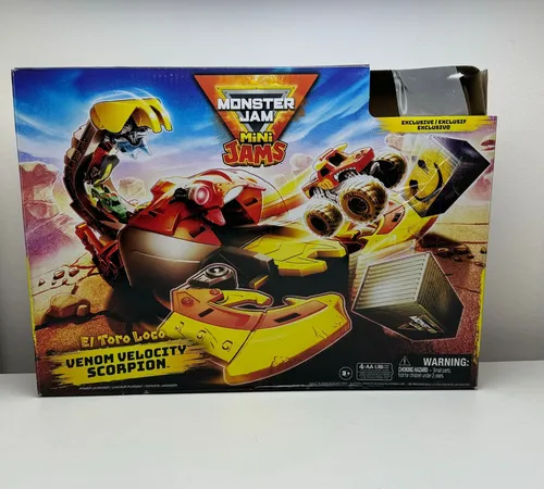 Monster Jam El Toro Loco s Venom Velocity Scorpion-Spielset - Actiongeladenes Rampenkatapult mit 2 Trucks im Maßstab 1:87, für beeindruckende Stunts und grenzenlosen Spielspaß