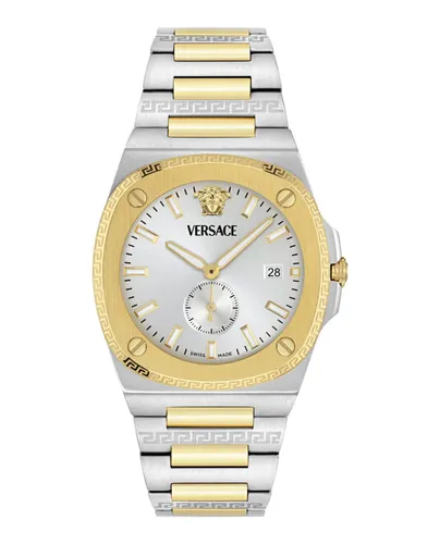 Versace Tolomeo Herren Armbanduhr VE0V00325 – Stilvoll und Funktional - Elegante Herren Armbanduhr mit Edelstahlarmband und analoger Anzeige. Die leuchtenden Zeiger und Ziffern sorgen für optimale Ablesbarkeit. Ideal für jeden Anlass, mit geprüfter Qualität und 2 Jahren Herstellergarantie.