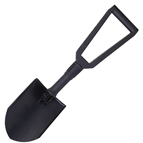 Greenmill GR9132 Tragbare Klappschaufel mit Aufbewahrungstasche Schaufel Klappspaten für Outdoor Campingspaten Schwarz