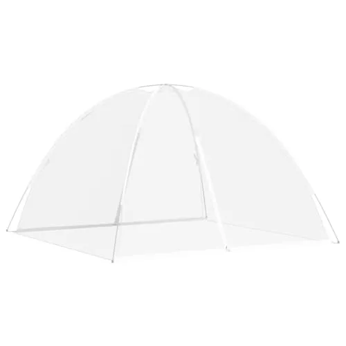 vidaXL Moskito-Netzzelt Mongolisch 220 Mesh Weiß 200x200x135 cm - Fliegengitter mit hervorragender Luftzirkulation und effektiven Schutz vor Insektenstichen. Ideal für den Einsatz in der Wohnung, faltbar und platzsparend zu verstauen.