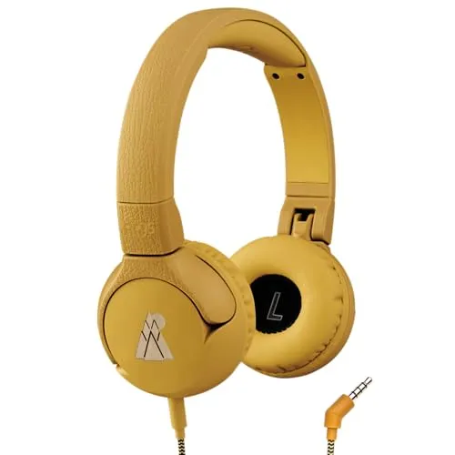 POGS-Kinderkopfhörer mit Kabel The Elephant 2 in gelb von POGS