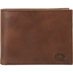 piké Geldbörse im Querformat aus Echt Leder für Herren - Herren-Geldbörsen: Edles Echtleder, kompaktes Design und clevere Organisation mit 2 Scheinfächern und sicherem Münzfach für optimalen Komfort.