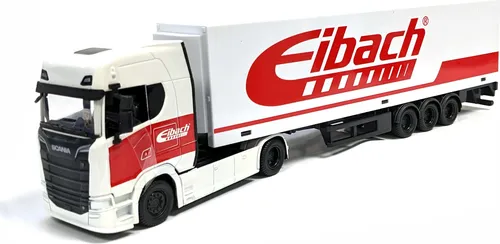 Bburago 18-31468E StreetFire - Modelltruck - Scania mit Auflieger Eibach (Maßstab 1:43)