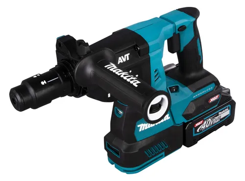 Makita HR004GM201 Akku-Kombihammer - Leistungsstarker 40 V Kombihammer mit bürstenlosem Motor, ideal für präzises Arbeiten in Beton, Holz und Stahl. Inklusive Koffer und 2 Akkus für maximale Flexibilität.