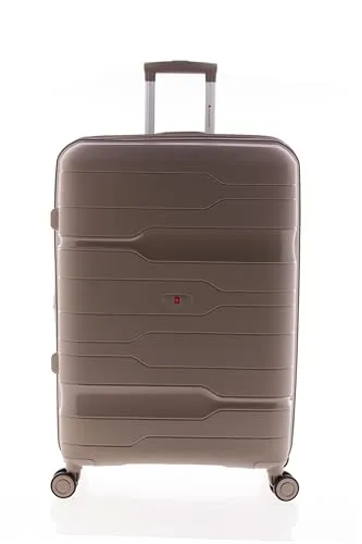 GLADIATOR Großer Koffer, 115 l, erweiterbar, 4R, sehr Robustes Polypropylen, Boxen, beige, Großer Koffer, 115 l, erweiterbar, 4R, super Robustes Polypropylen, Boxing