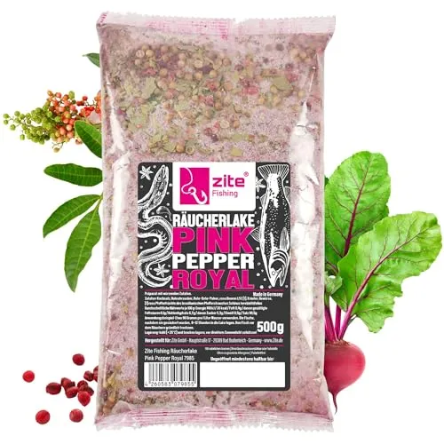 Zite Fishing Räucherlake PinkPepper Royal 500 g - Räucherlauge für Fische - Natürliche Gewürzmischung zum Räuchern