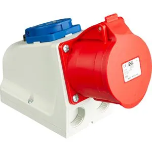 PCE-Electric CEE-Steckdose 47411L, 32 A, 400 V, 5-polig in blau von PCE-Electric