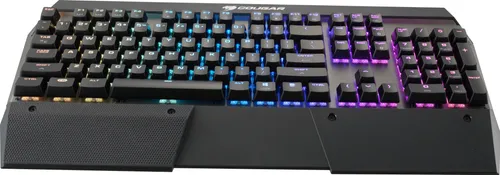 COUGAR Gaming Tastatur Attack X3 RGB mit Cherry MX braun - Gaming Tastatur mit RGB-Hintergrundbeleuchtung, ergonomischer Handballenauflage und mechanischen Cherry MX-Tasten für optimalen Komfort und Leistung.